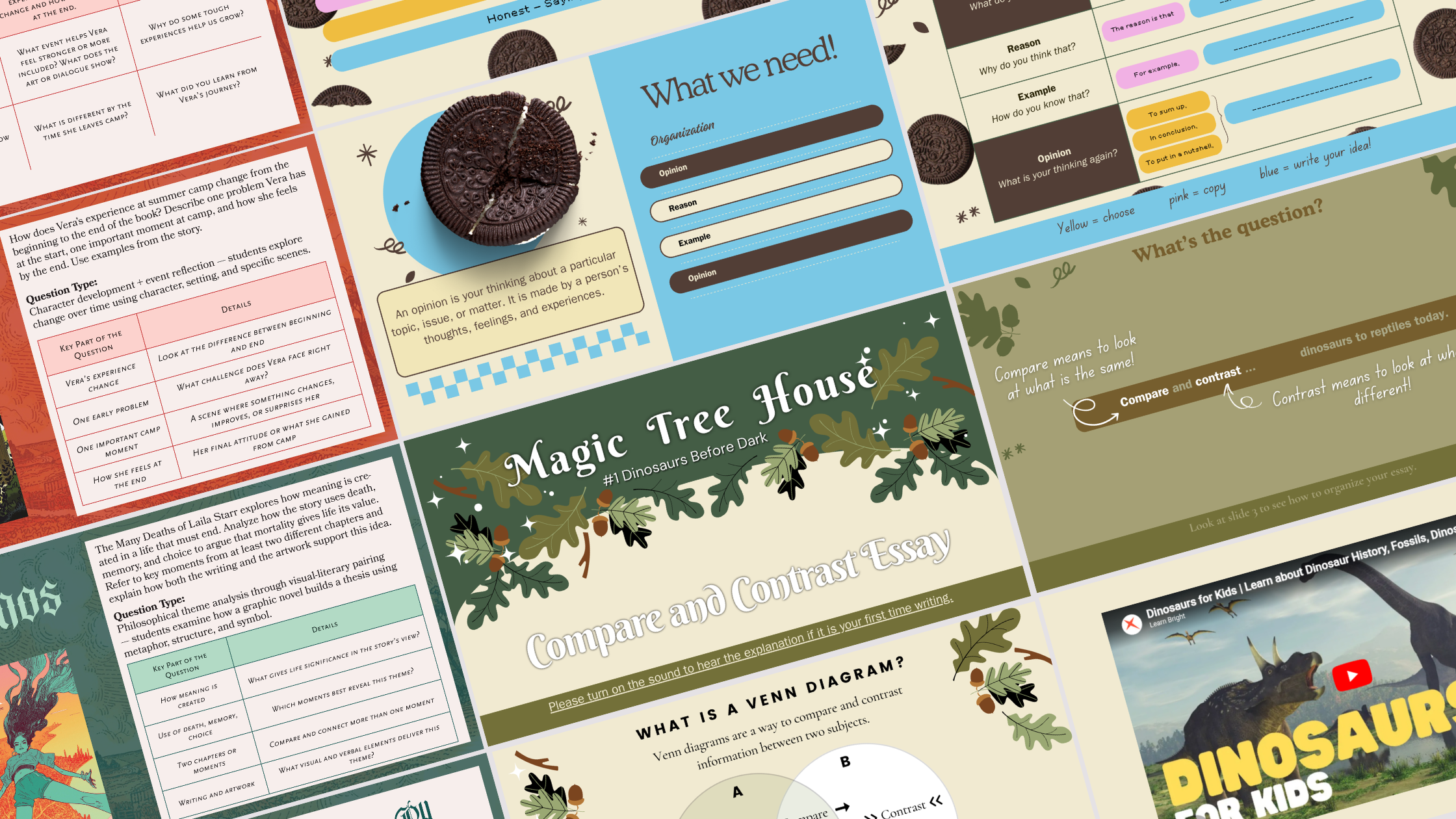 Teaching slide designs